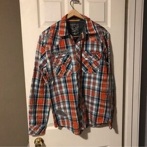 Affliction  Black Premium Button Up Mens Shirt